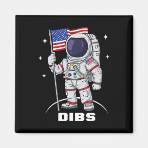 Imán 4 De Julio Astronauta USA Bandera Estadounidense F