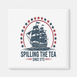 Imán 4 De Julio Derramando El Té Desde 1773 Cuarto De