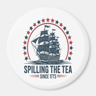 Imán 4 De Julio Derramando El Té Desde 1773 Cuarto De