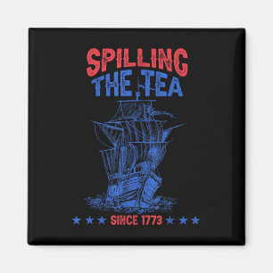 Imán 4 De Julio Derramando El Té Desde 1773 Divertido R