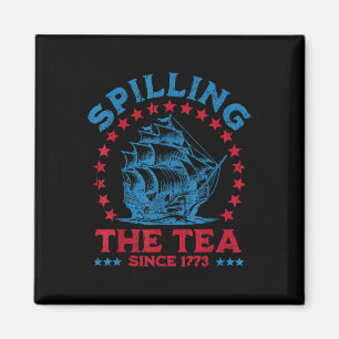 Imán 4 De Julio Derramando El Té Desde 1773 Divertido R