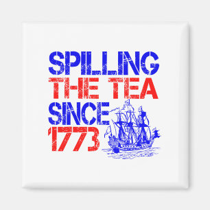 Imán 4 De Julio Derramando El Té Desde El 4 De Julio De