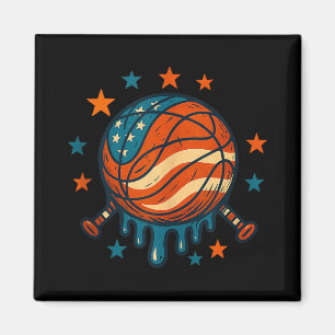 Imán 4 De Julio El Básquetbol Drip Patriótico Estadouni