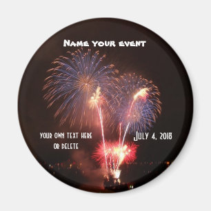 Imán 4 de julio fiesta de los fuegos artificiales