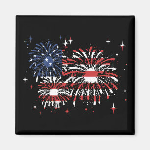 Imán 4 De Julio Fuegos Artificiales Estadounidenses