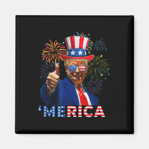 Imán 4 De Julio Funny Fuegos artificiales De Trump Inde