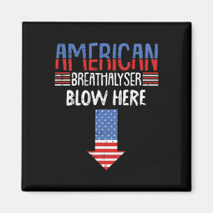 Imán 4 De Julio Funny Patriótico Bandera Estadounidense