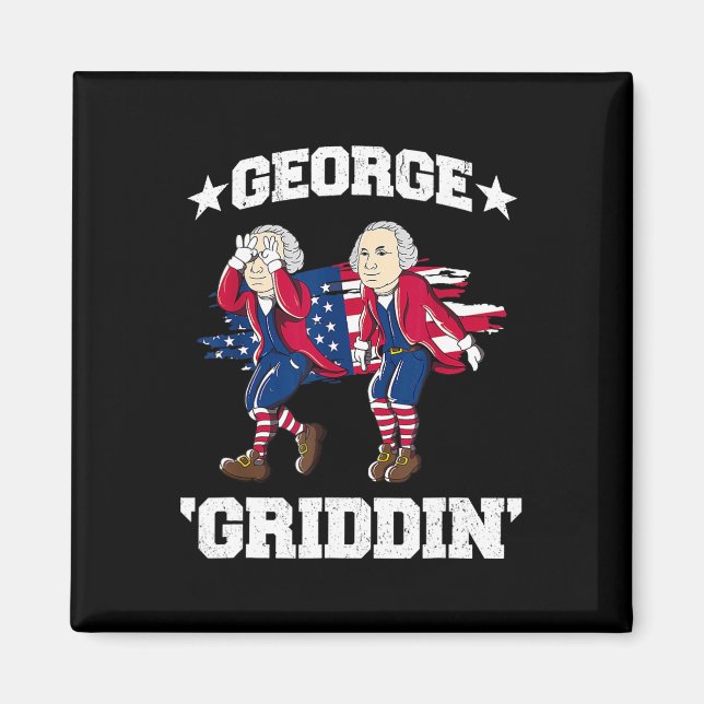 Imán 4 de julio George Washington Griddy George Griddi (Frente)