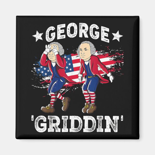 Imán 4 de julio George Washington Griddy George Griddi (Frente)
