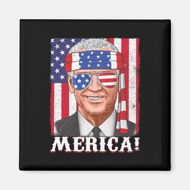 Imán 4 De Julio Joe Biden Merica Bandera De Estados Uni (Frente)