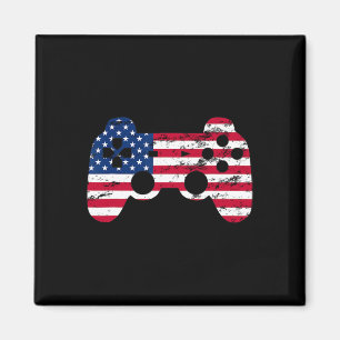 Imán 4 De Julio Juego De Video Bandera Estadounidense N