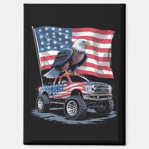 Imán 4 de julio Patriótico Bandera Americana Águila USA
