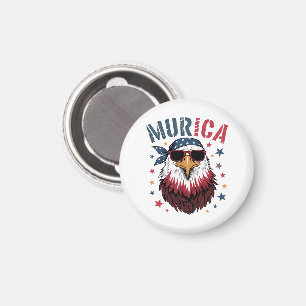 Imán 4 de julio Patriótico Divertido Águila EE. UU.
