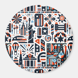 Imán 4 de julio Patrón Generativo