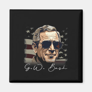 Imán 4 de julio retrato del presidente George W. Bush P