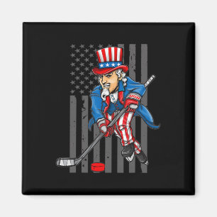 Imán 4 de julio Tío Sam Hockey Niños Americanos Fla
