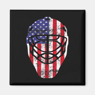 Imán 4 de julio Vintage Hockey Goalie Máscara American