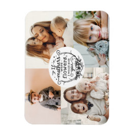 Imán 4 foto familia collage mamá Día de la Madre keepsa