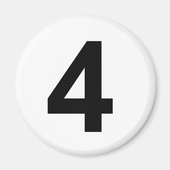 Imán 4 - número cuatro (Frente)