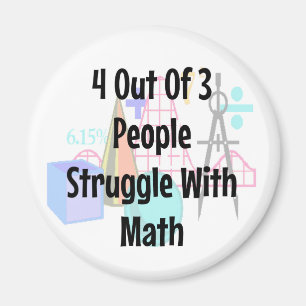 Imán 4 o 3 personas luchan con matemáticas, Chiste