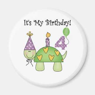 Imán 4tas camisetas y regalos del cumpleaños de la tort
