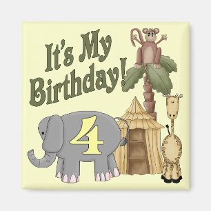 Imán 4to Safari del cumpleaños