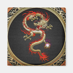 Imán [500] Dragón chino de oro Fucanglong