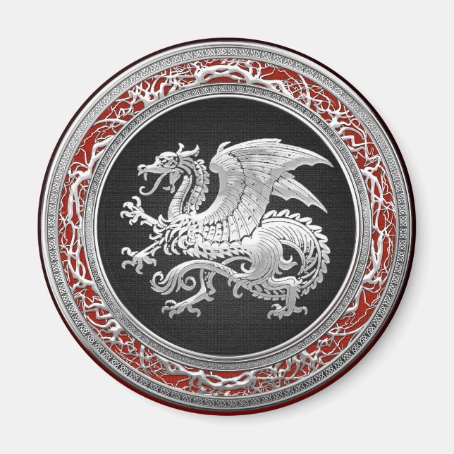 Imán [500] Dragón islandés, Landvttir [Silver] (Frente)