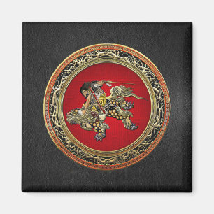 Imán [500] Hokusai - Shoki Riding Shishi Lion