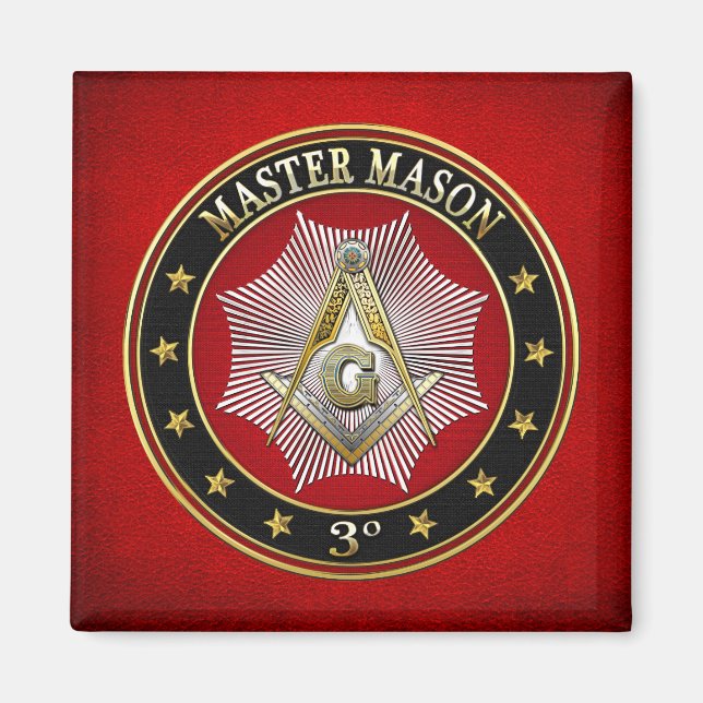 Imán [500] Master Mason - Plaza de tercer grado y brúju (Frente)