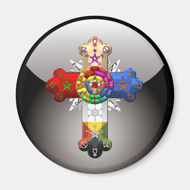 Imán [500] Rosy Cross (Rosa Croix) (Frente)