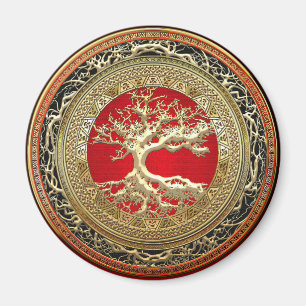 Imán [500] Trole del tesoro: Árbol celta de la vida [Or
