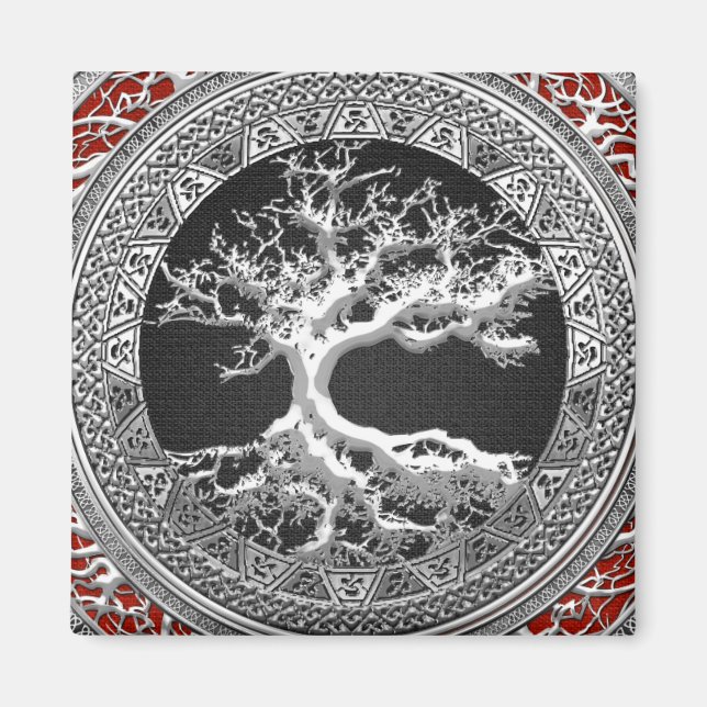Imán [500] Trole del tesoro: Árbol celta de la vida [Pl (Frente)