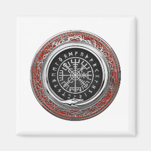 Imán [500] Vegvisir - Viking Silver Magic Runic Compass