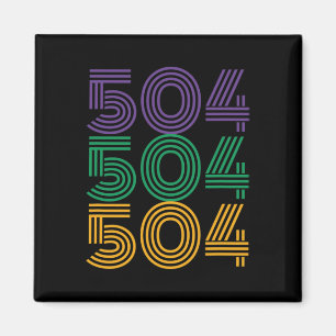 Imán 504 Mardi Gras 2025 Divertido traje de carnaval