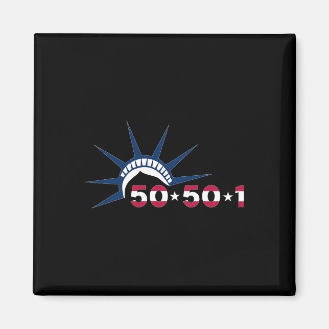 Imán 50501 Protesta Estatua De Libertad Contra T (Frente)