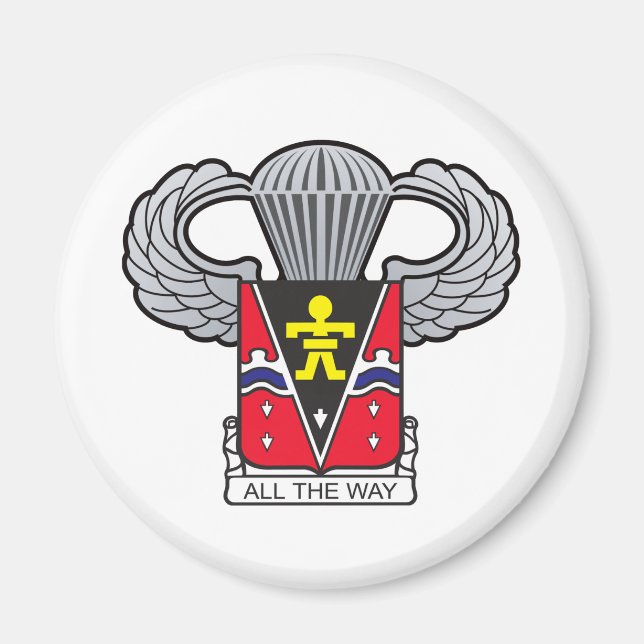 Imán 509º Escudo aerotransportado con alas aerotranspor (Frente)