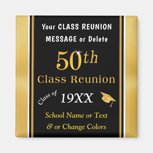 Imán 50.ª clase barata personalizada de recuerdos de la (Frente)