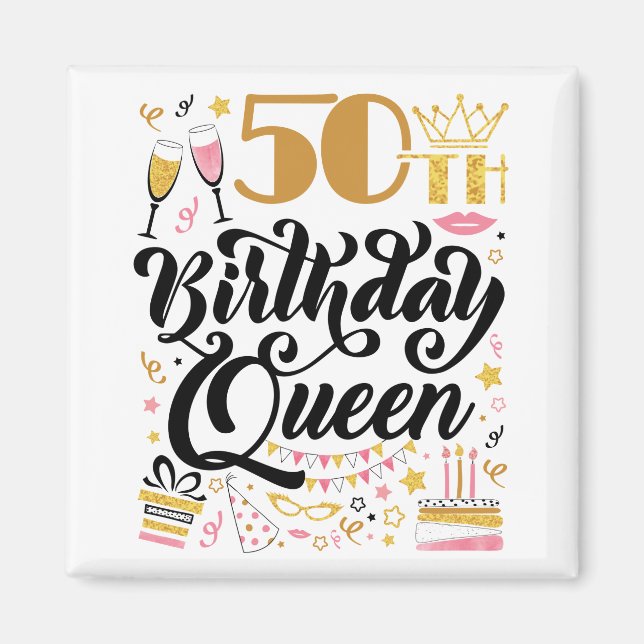 Imán 50.ª Reina de cumpleaños (Frente)