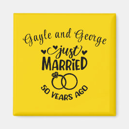 Imán 50.º Aniversario Boda Nombres personalizados