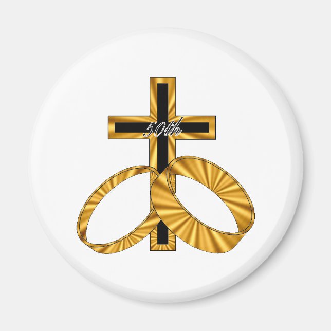 Imán 50.º aniversario boda w (Frente)