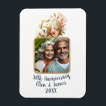 Imán 50.º Aniversario del Boda de Oro Foto Keepsake<br><div class="desc">Este imán personalizado es la manera perfecta de celebrar su hito boda con su foto personalizada favorita para un mantenimiento intemporal en los años venideros.</div>