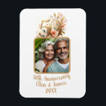 Imán 50.º Aniversario del Boda de Oro Foto Keepsake<br><div class="desc">Este imán personalizado es la manera perfecta de celebrar su hito boda con su foto personalizada favorita para un mantenimiento intemporal en los años venideros.</div>