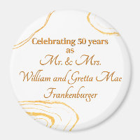 50.º Boda Aniversario Fiesta Oro y blanco