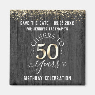 Imán 50.º cumpleaños de oro salva la fecha
