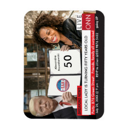 Imán 50.º cumpleaños de Trump, noticias divertidas en T