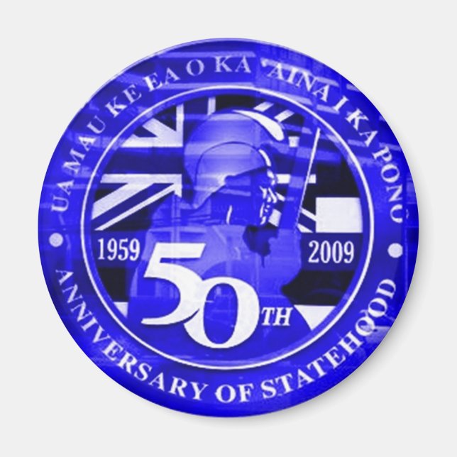 Imán 50.º emblema de la celebración estatal (Frente)