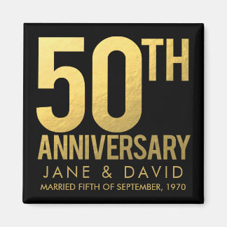 IMÁN 50.º MAGNET PERSONALIZADO DE ORO NEGRO ANIVERSARIO
