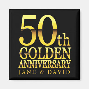 IMÁN 50.º MAGNET PERSONALIZADO DE ORO NEGRO ANIVERSARIO