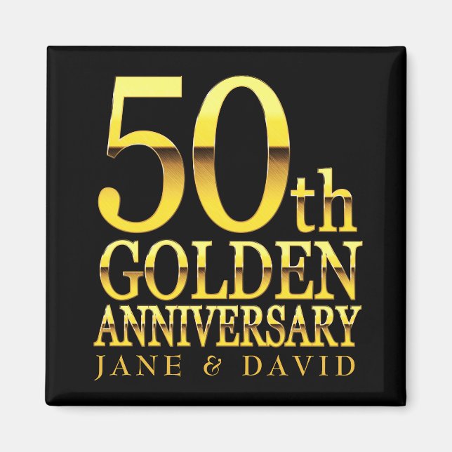 IMÁN 50.º MAGNET PERSONALIZADO DE ORO NEGRO ANIVERSARIO (Frente)